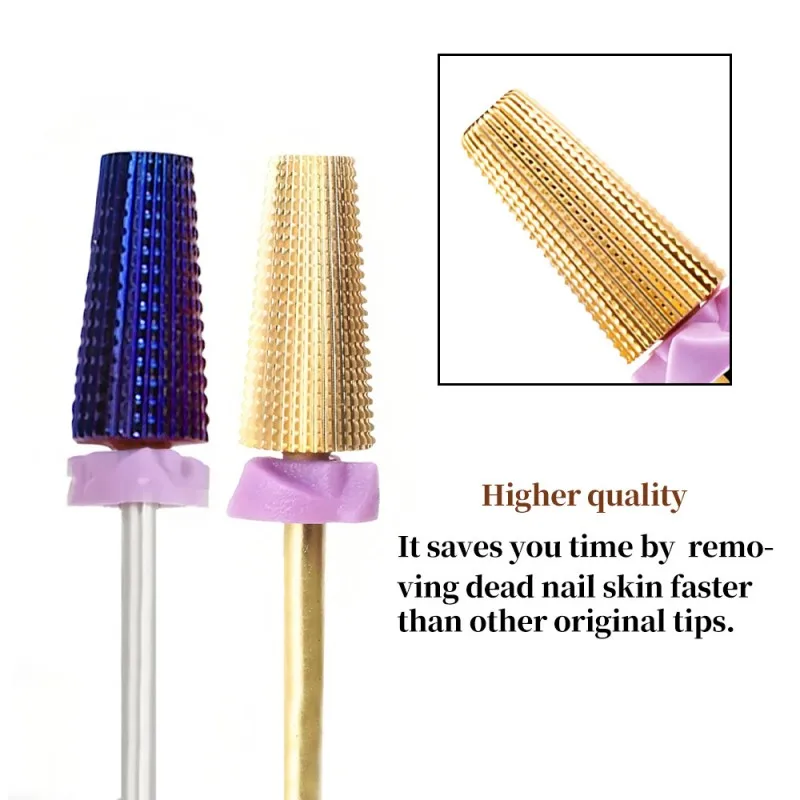 Nail Drill Bits 5 in 1 Tungsten Steel for Manicure 1 PC