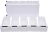 5 Drawer Narrow Slim Plastic Storage Cabinet Storage Drawer with 4 Wheels 5 Tier Drawers Dresser White Fabric Organizer Wardrobe 6