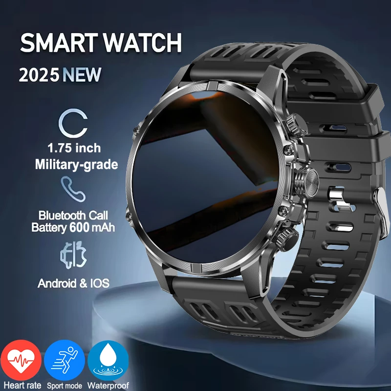 Rugged Military Smart Watch Men Heart Rate Flashlight IP68 Waterproof Outdoor Sport Tracker Bluetooth Call Smart Watch smart watch
