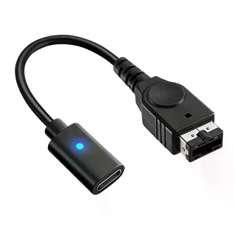 LED 표시등이 있는 GBA SP 게임보이 어드밴스용 USB 타입 C 충전 케이블, 전원 공급 와이어, 게임 콘솔 코드