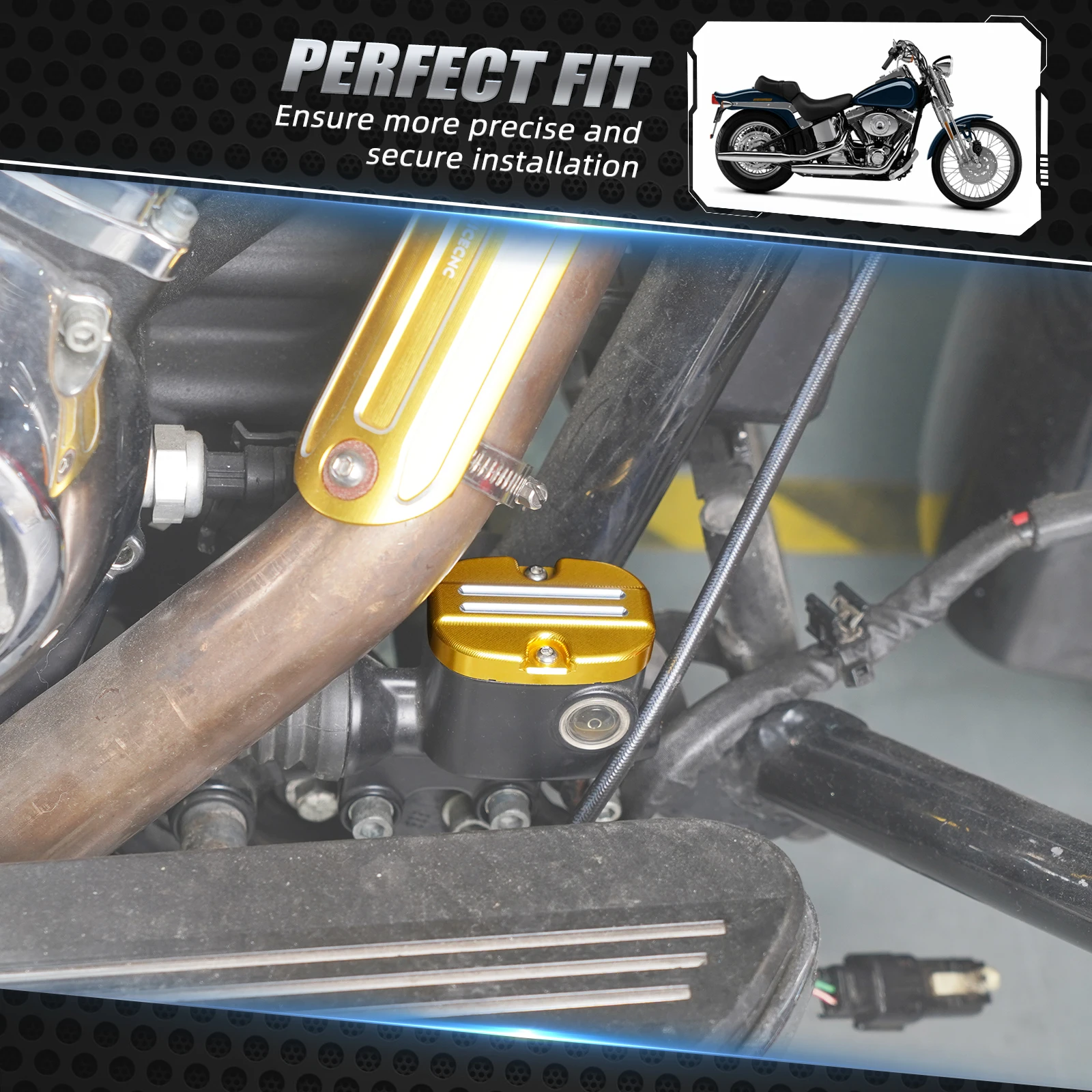 Hauptbremszylinderabdeckung hinten für Harley Touring 2008–2024 Street Glide Special FLHXS Road King Special FLHRXS Ultra Limited – Detail 21