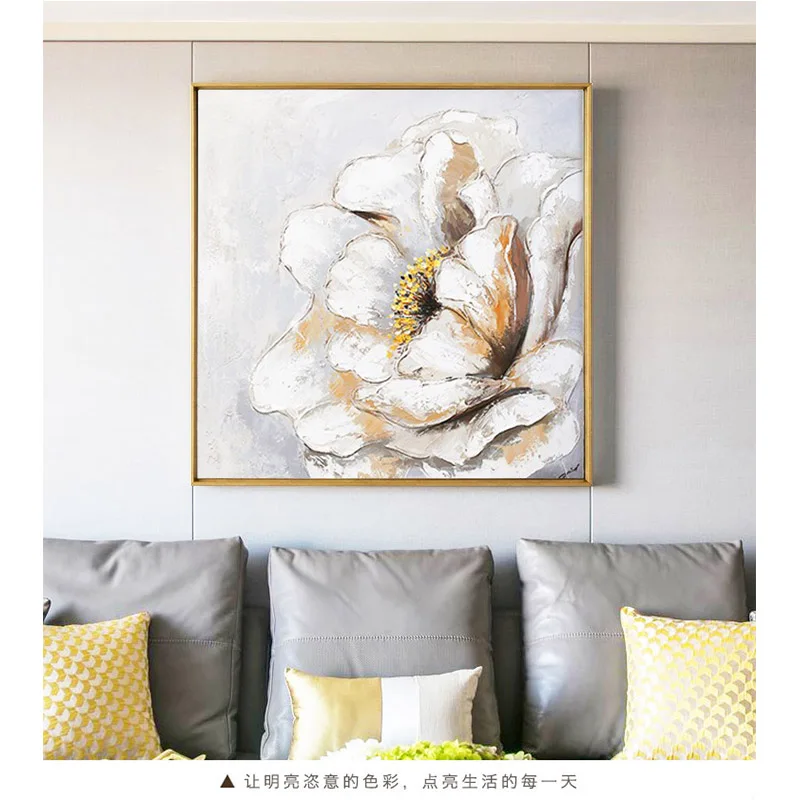 

Flower Painting Wall Art Texture Floral Picture Artwork Modern Oil Painting Handpainted On Canvas For Bedroom Livingroom Single