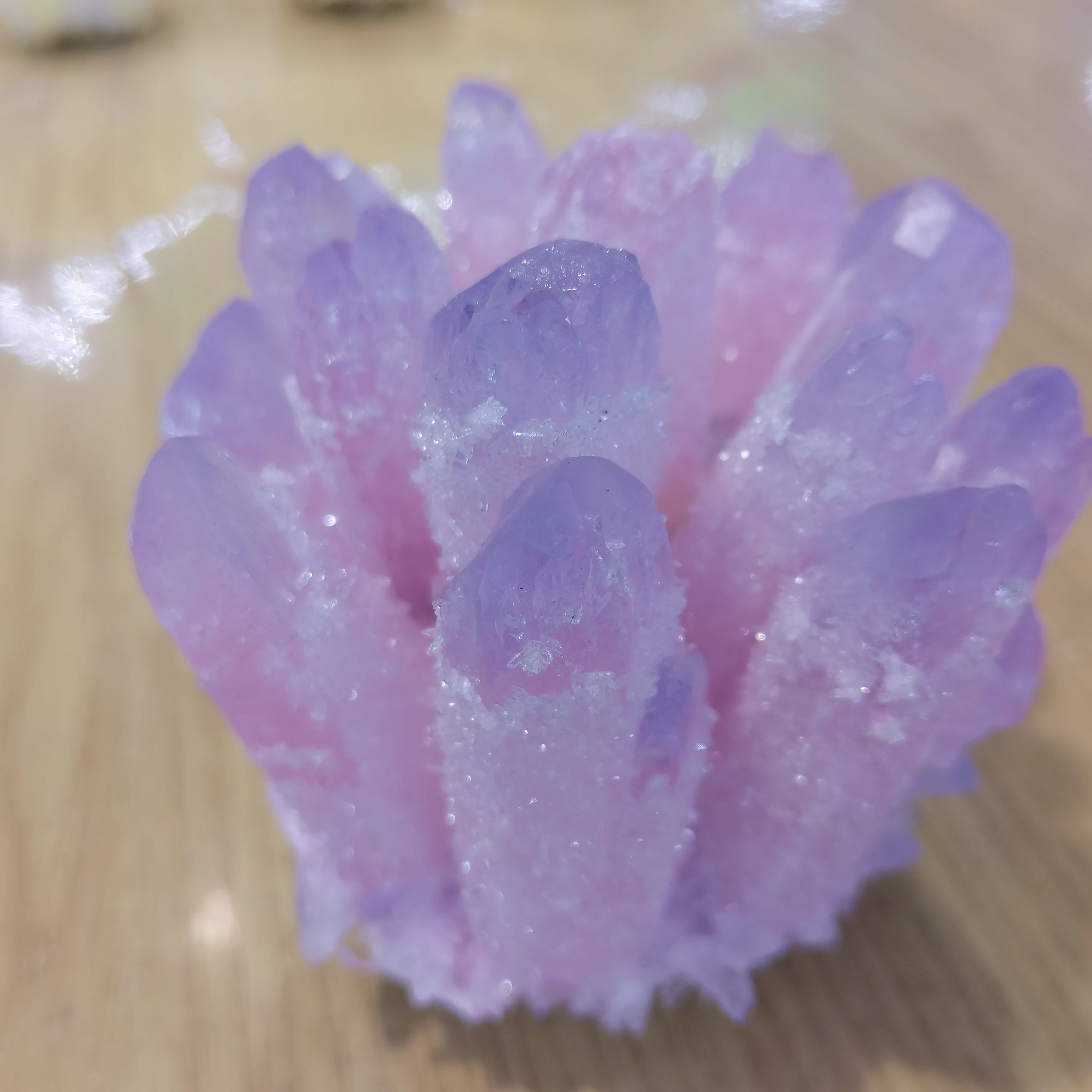 New ！！Beautiful pink Ghost phantom Quartz Crystal Cluster Healing Specimen 1pcs 2