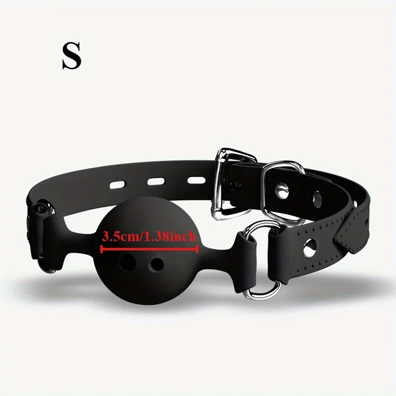 All Silicone Mouth Gag Breathable Ball Gag Adjustable Belt Mouth Sex Toys For Adult SM Games Sexyshop Erotic Accessories