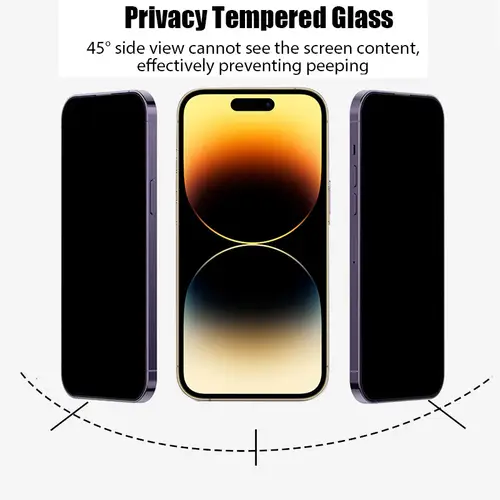 For iPhone 16 17 15 14 pro privacy tempered glass for iphone 15 14 13 12 11 pro max iphone14 iphone13 iphone16 iphone 16 pro anti spy screen protector iphone 14pro - Image 4