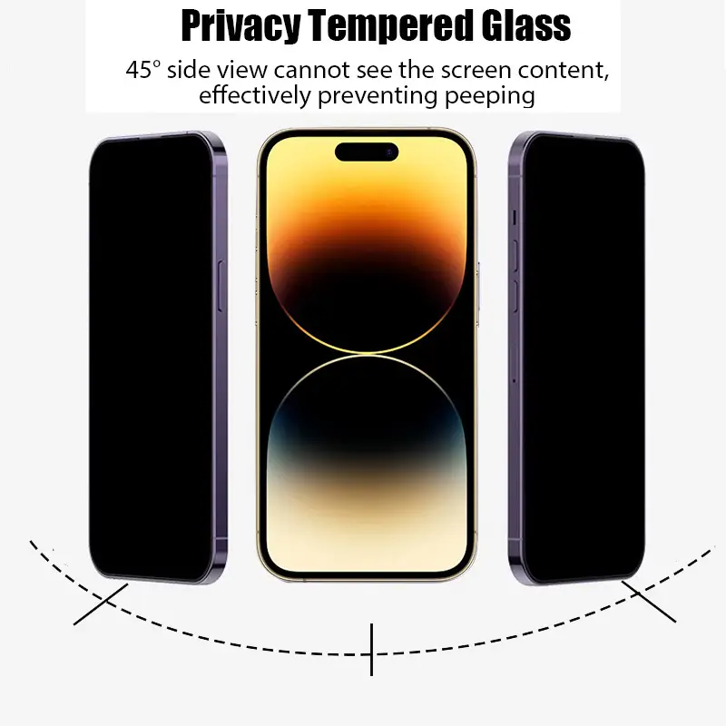 For iPhone 16 17 15 14 pro privacy tempered glass for iphone 15 14 13 12 11 pro max iphone14 iphone13 iphone16 iphone 16 pro anti spy screen protector iphone 14pro - Image 4