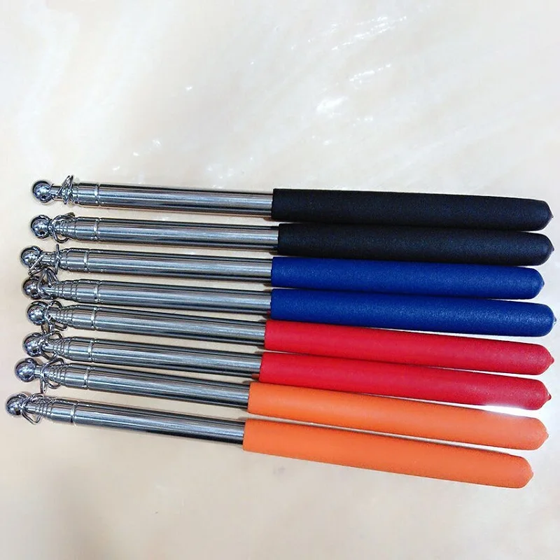 Professional Telescopic Pointer Coach Baton Teaching Guides in Stainless Steel Flag Pole, Outdoor Equipment Supplies, 1.2m, 2019