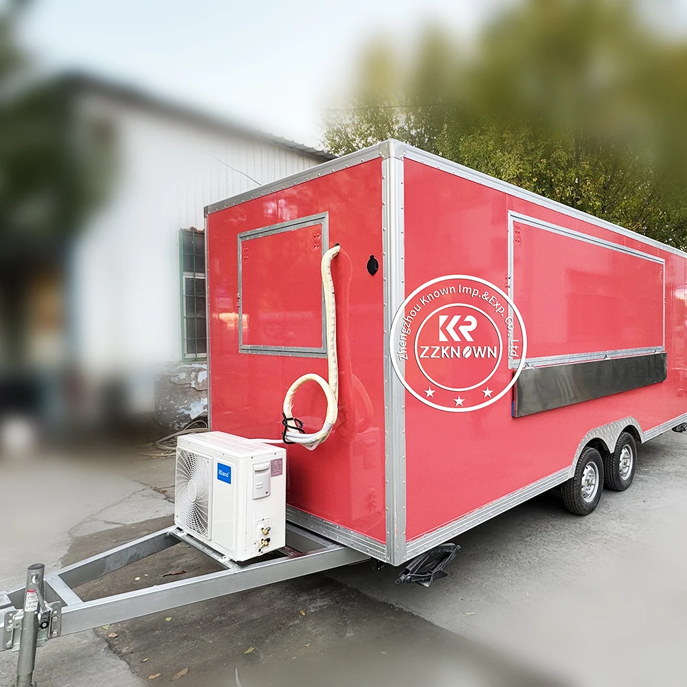 Pizza Hotdog Bbq Mobile Street Fast Food Caravan Trailer Attrezzatura Da Cucina Camion Food Truck A Vendre