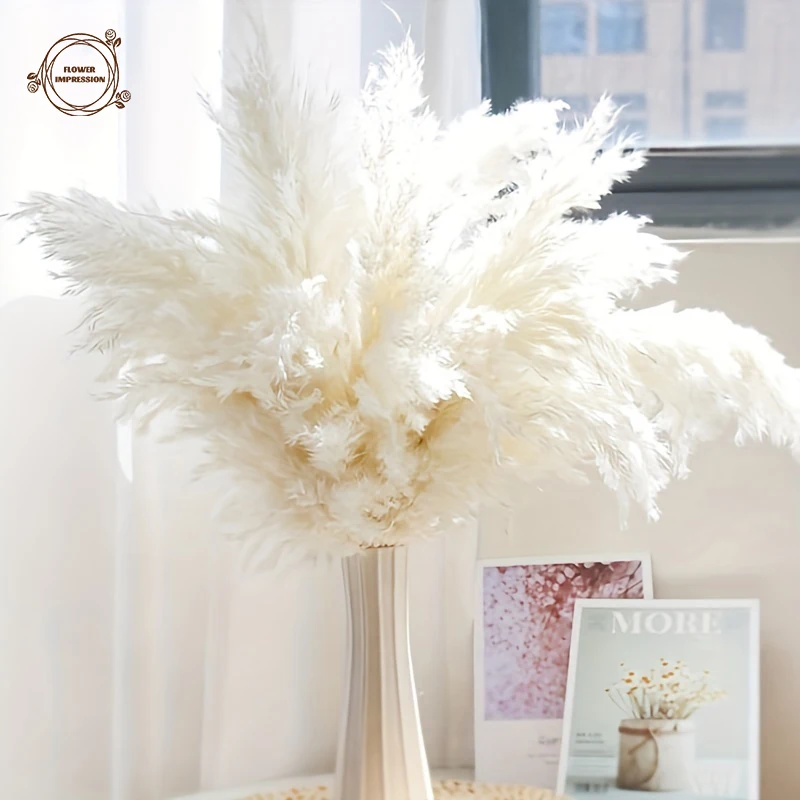

Natural White Pampas Grass Decor dried flowers Farmhouse Boho Home tables decoration Christmas Party supplies Artificial flower