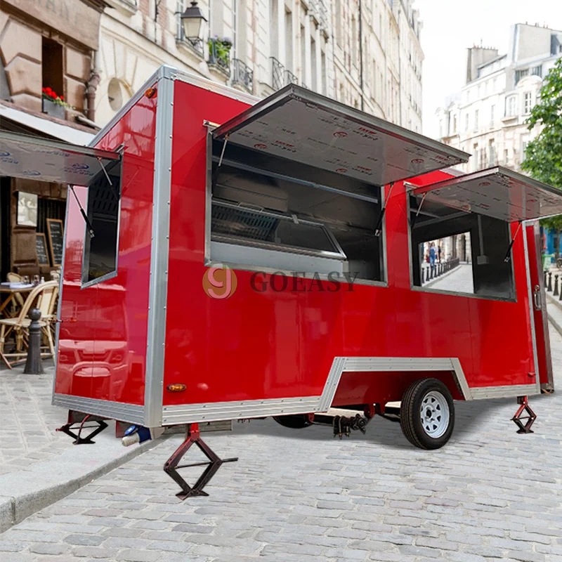 American Popular Street Outdoor Fast Food Carts Crepe Food truck with Snack mobile kitchen cooking equipment price 2023 oem street snack fast food truck coffee bbq food cart venidng kiosk mobile street food trailer with full equipment kitchen