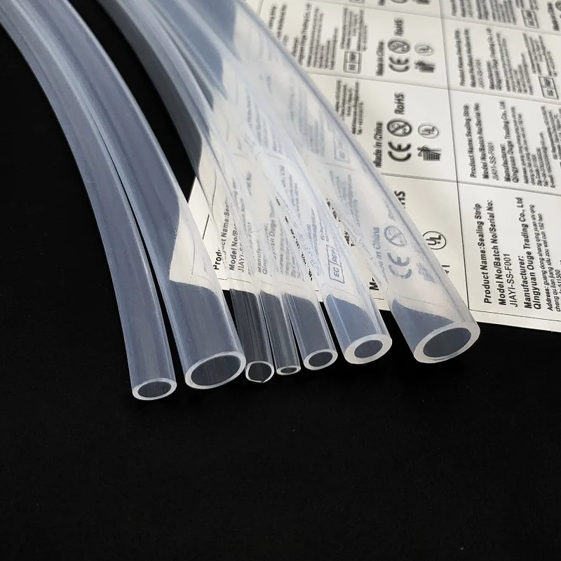 ID 0.8mm12mm 투명 PTFE 튜브 |   내열성, 내화학성, 논스틱 |   실험실 및 산업용 파이프라인 사용