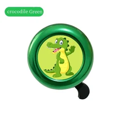 Children's Cartoon Bicycle Bell with Loud Horn Sound - Creative Handlebar Accessory (Green crocodile)