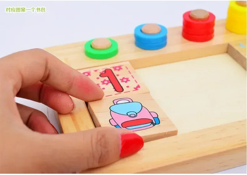Montessori Teach Logarithmic Board Children Early Education Rainbow Donut Beneficial Intelligence Digital Circle Match