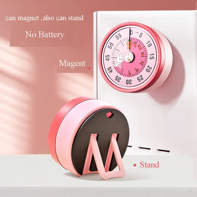 Kitchen Timer Magnetic,Visual Timer for Kids,60-Minute Visual Countdown Timer with Loud Alarm and stand Timer for Cooking Study
