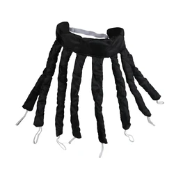 Silk Heatless Curling Headband for Effortless Waves and Curls (Black)