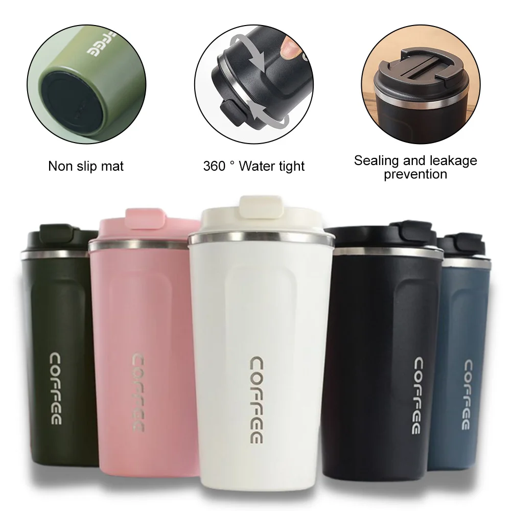 

Stainless Steel Coffee Cup Thermos Mug For Tea Leak-Proof Car Thermos Travel Thermal Vacuum Flask Insulated Cup Water Bottle