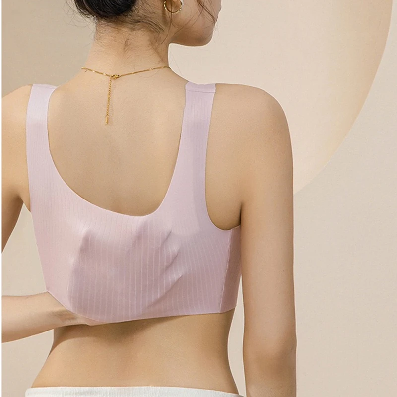 Comfortable Womens One-Piece Bra - Traceless Fixed Cup Sports Vest