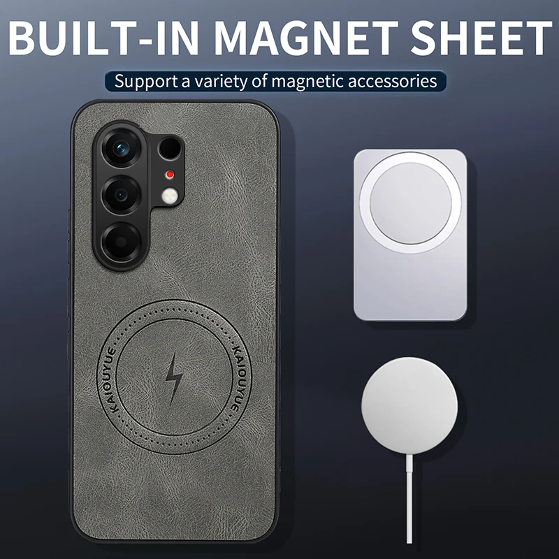 Luxury Classic Leather Magnetic Phone Case - Premium Protection Cover