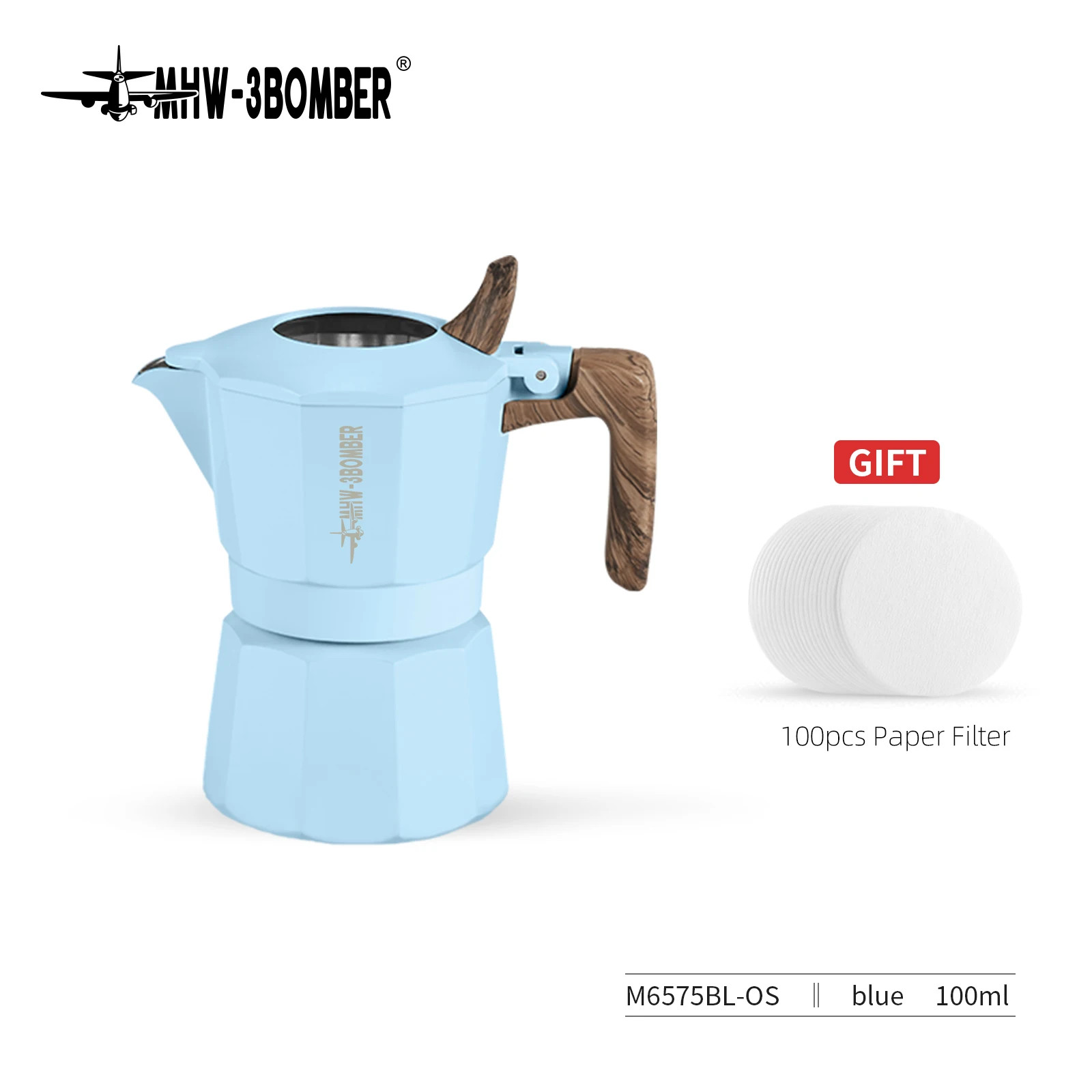 MHW-3BOMBER Italian Coffee Maker - Perfect Espress...