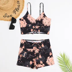 Elevated Floral High Waist Push Up Bikini Swimsuit - L (03 print)