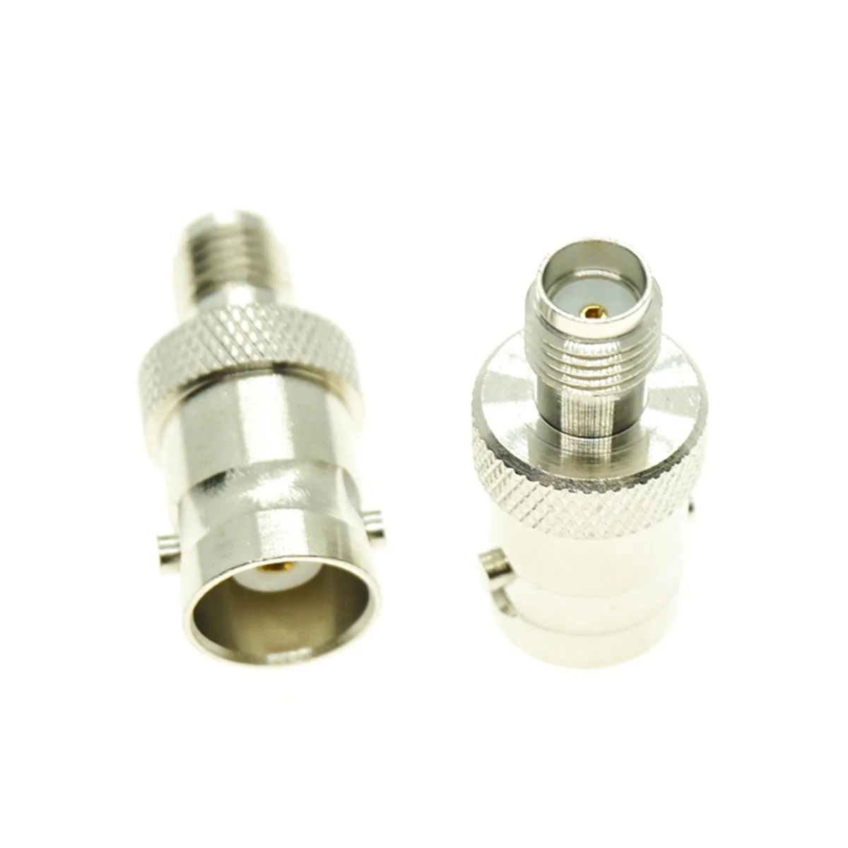 1PCS New BNC female To SMA female Connector RF Coax Coaxial Adapter Nickel