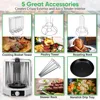 Vertical Rotisserie Oven Roaster - Rotating Shawarma/Kebab Machine with Skewer and Rack, Basket Tower, Roasting Rack 2