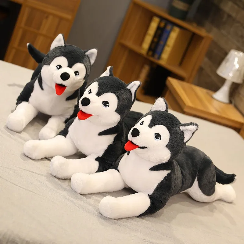 1pc 65cm Kawaii Husky Soft Plush Dog Dolls Stuffed Animal Kids Toys Simulation Husky Christmas Gifts Birthday Brinquedos