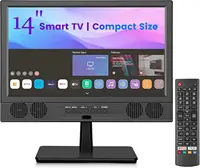 14 Inch Small Smart TV, HD LED Flat Screen Smart TV with ATSC Tuner/HDMI/USB/AV for Kitchen, RV, Camper, Bedroom or Travel Use