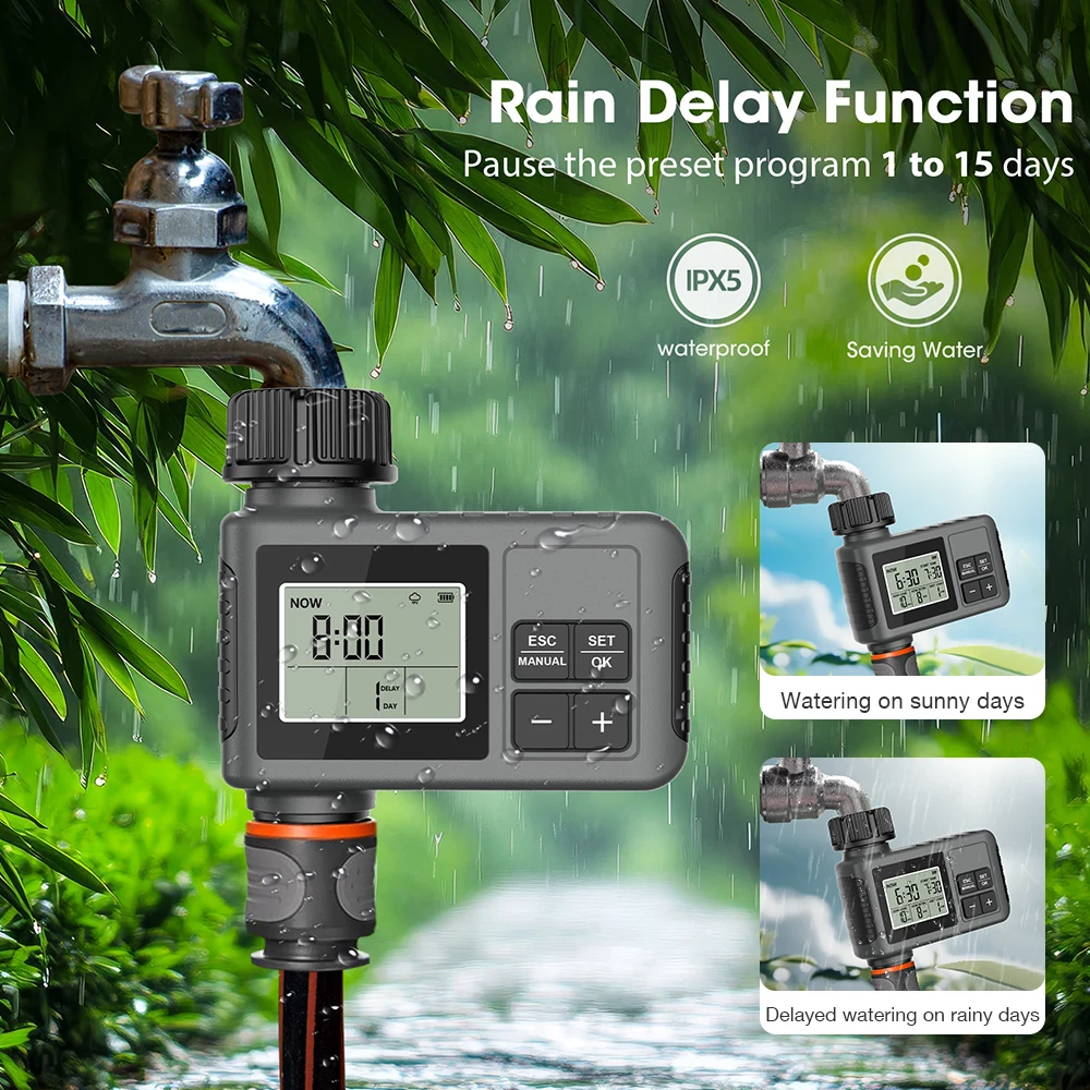 Automatic Watering Timer Irrigation System IPX7 Garden Programmer