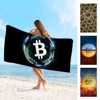 Bitcoin Towel Microfiber Beach Towel Absorbent Quick dry Soft Yoga Swimming Resort Mountain Climbing Towel 1