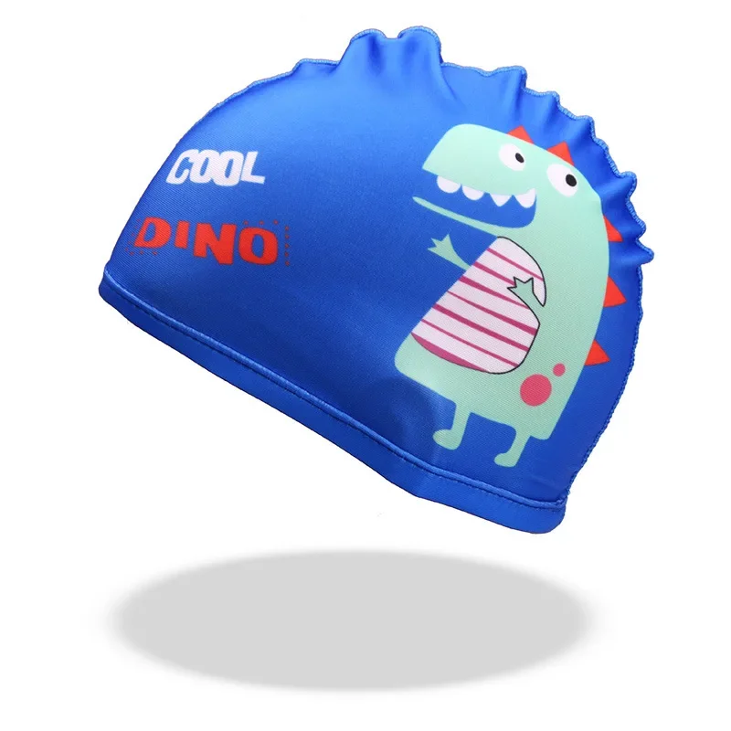Children Swimming Caps Cartoon Print Cute Kids Swim Caps for Boys Girls Universal Printed Swimming Cap Swimming Pool Accessories 3