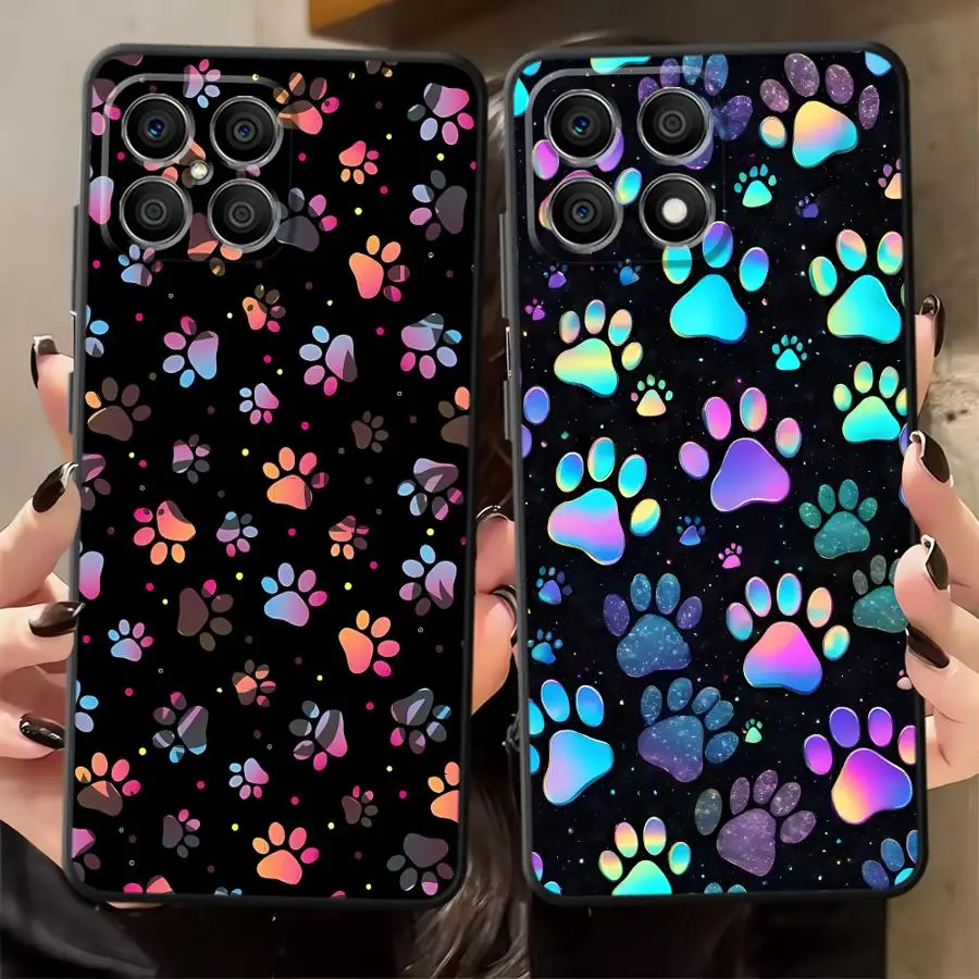 Colorful Paw Prints Phone Cover Case by