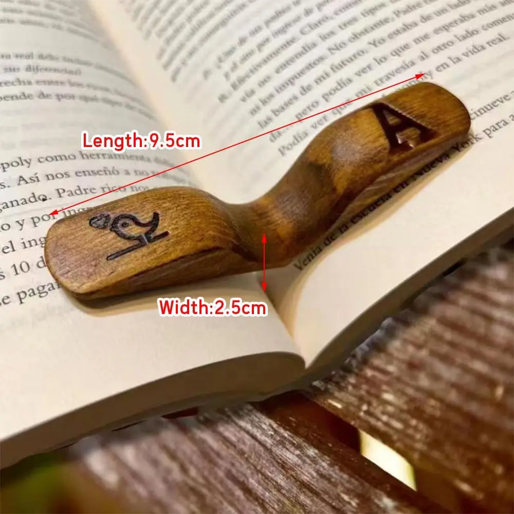 One Hand Reading Bookmarks Page Turning Fixed Wooden Thumb Book Support Fast Reading Aids Tools Thumb Book Holder School Office