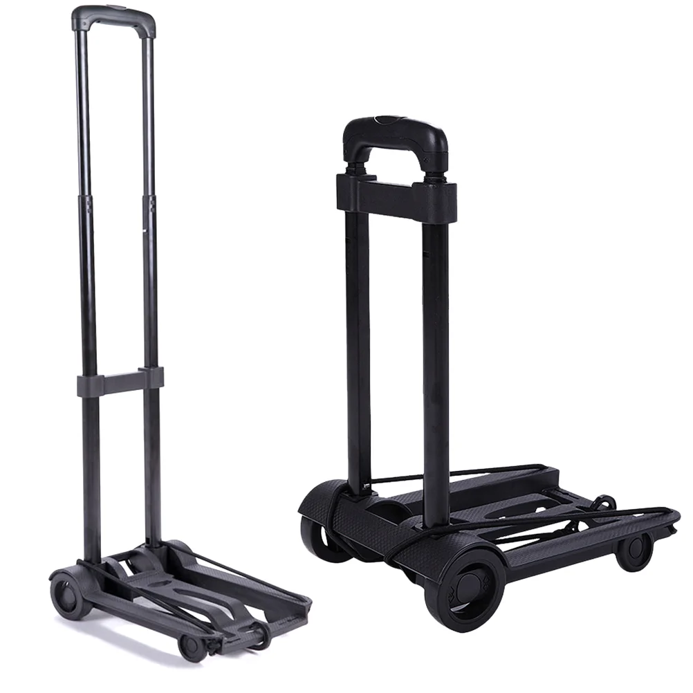 Portable Hand Cart Utility Rolling Carts With Wheels Foldable Luggage Dolly Rolling Carts With Portable Fold Dolly