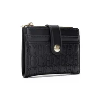 CH – sac pour cartes de visite au Design rétro, marque de luxe, bouton de mode, portefeuille pliant classique, sac carré Compact et léger pour femmes 2