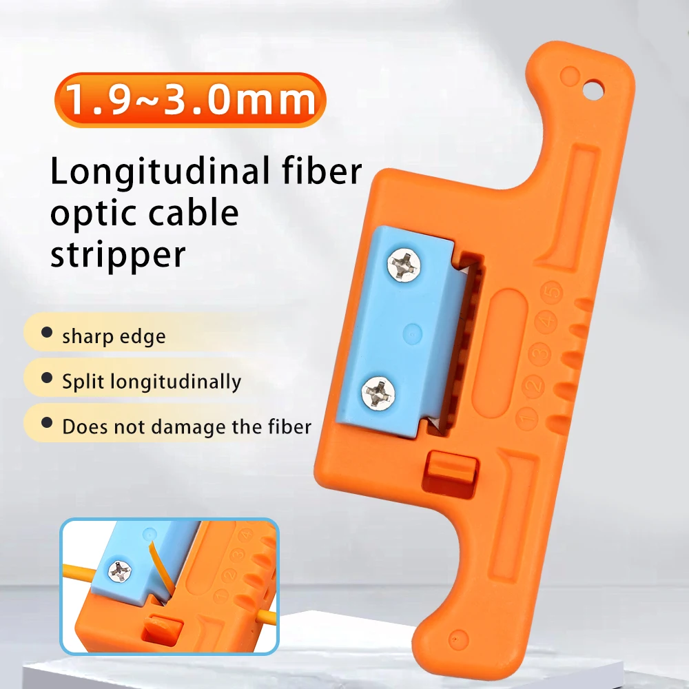 AUA-05 Replaceable Blade Stripper Loose Tube Buffer Mid-Span Access Tool For 1.9-3.0mm Fiber Optic Cable