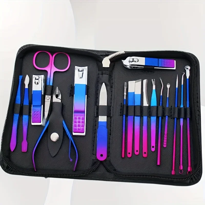 Manicure pedicure kit Classic Professional Stainless Steel Precision Nail Care Travel Case Nail Clipper Scissor