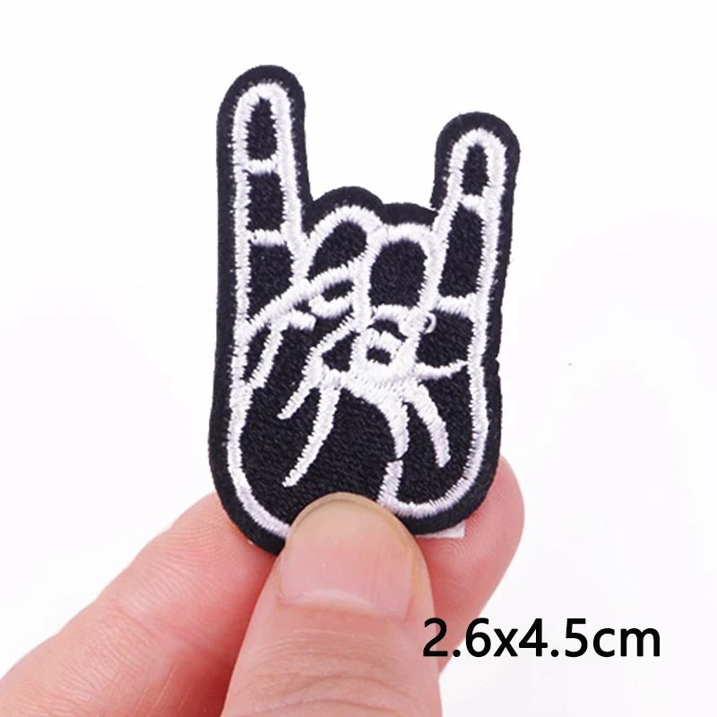 2 Toppe Ricamate A Forma Di Scheletro Di Mano, Stile Heavy Metal, Da Cucire O Stirare, Per Personalizzare Giacche, Jeans E Borse, DIY Punk Rock