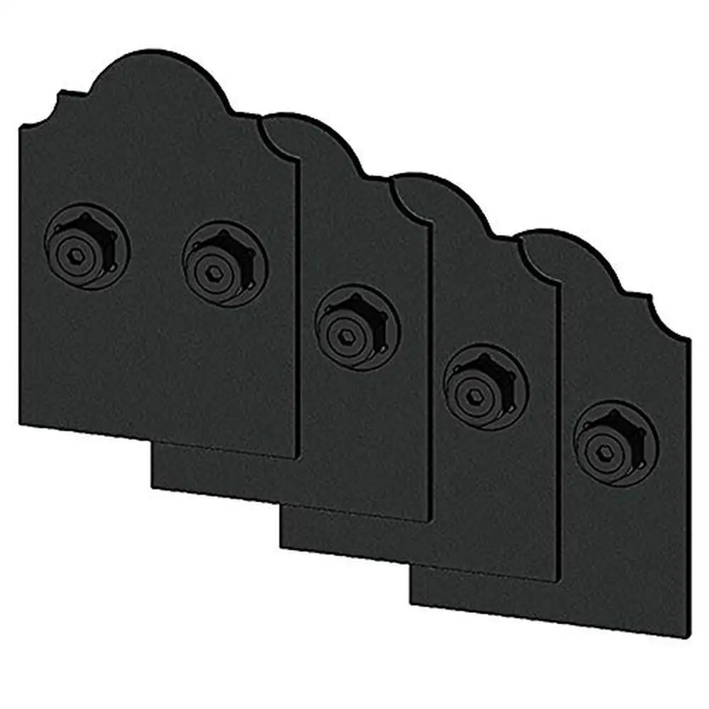 6x6 Steel Post Base Plates Kit with Hex Cap Nuts and Timber Screws ACQ Approved Galvanized Powder Coated Corrosion Resistant No
