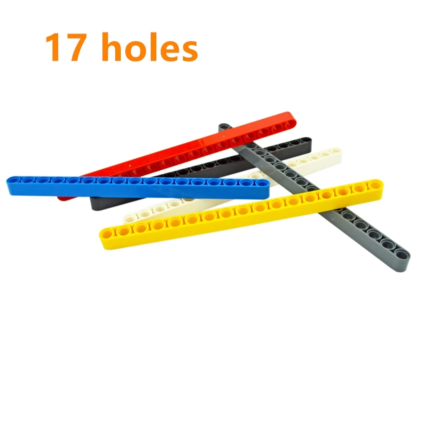 빌딩 블록 기술 액세서리 DIY 리프트 암 두꺼운 1x17 홀 암 벽돌, MOC 호환 부품, 교육용 조립 입자