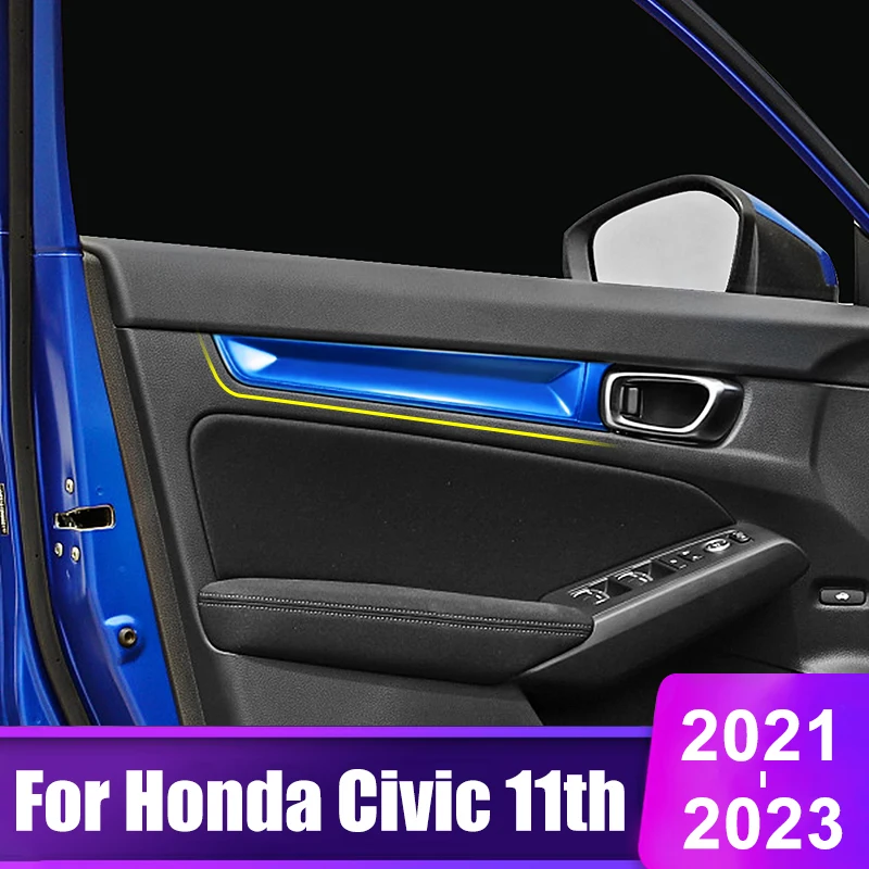 

For Honda Civic 11th Gen 2021 2022 2023 Car Door Armrest frame Strip Decoration Cover Interior Modification Accessories