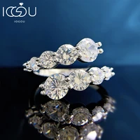 3.26cttw All Moissanite Rings GRA Woman Sparkling Diamond Wedding Band Anniversary Engagement Ring 925 Sterling Silver Jewelry 1
