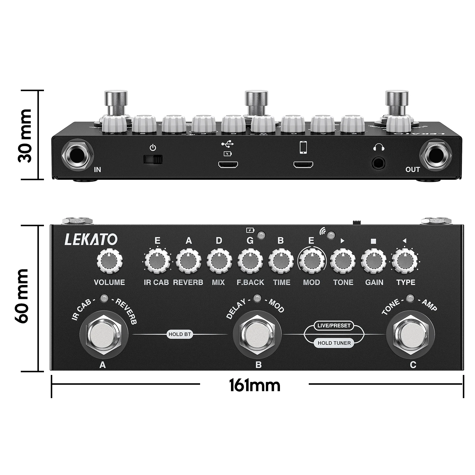 GOKKO AUDIO AXE MX300 マルチエフェクター GOKKO Multi Guitar Effects Pedal