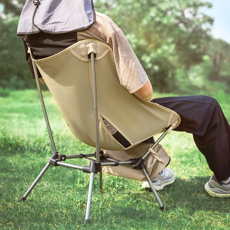 Qunature Camping Moon Chair Portable Folding Camping Chair Picnic Outdoor Lightweight 120KG Bearing ﻿Fishing