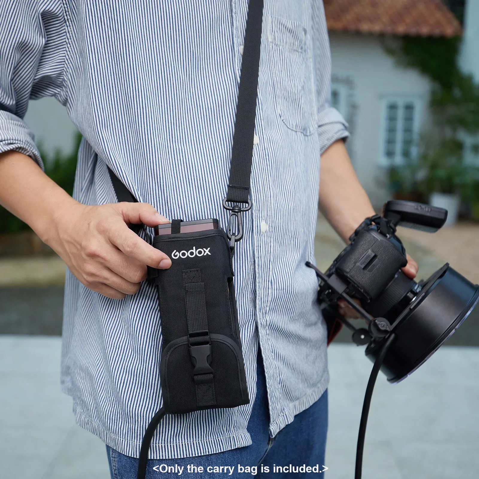 Flash Protective Case 1/2PCS Godox CB-57 Portable Carry Bag with Adjustable Shoulder Strap for Godox AD200/ AD200Pro Flash