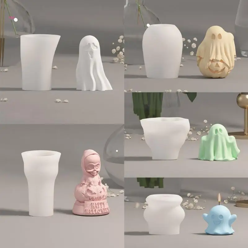 

Формы для свечей Ghostes, силиконовые формы на Хэллоуин, формы для ароматических свечей ручной работы, DIY формы для мыла, для