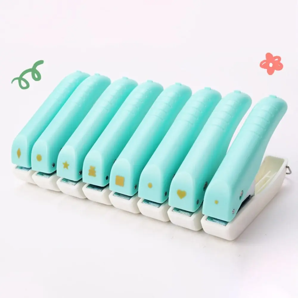 다기능 미니 핸드 홀 펀치, 구멍 크기 1.5-6mm, 플라스틱 수동 홀 펀치, DIY 스크랩북 엠보싱 도구
