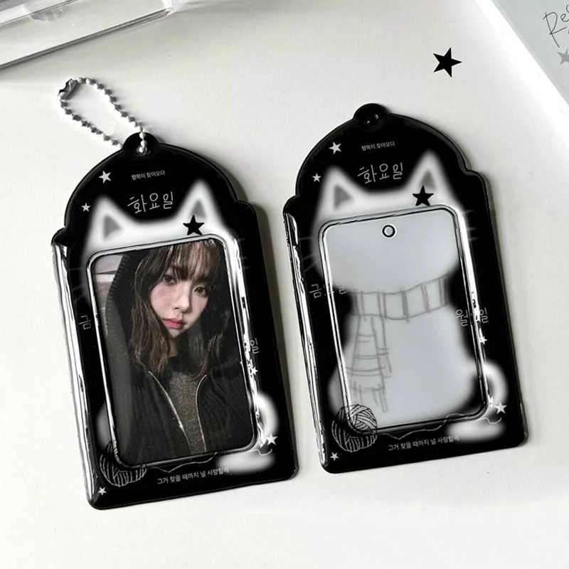 アイドル Runseokjin photo card holder Photo Card Case Kpop Photocard Holder Keychain Clear with