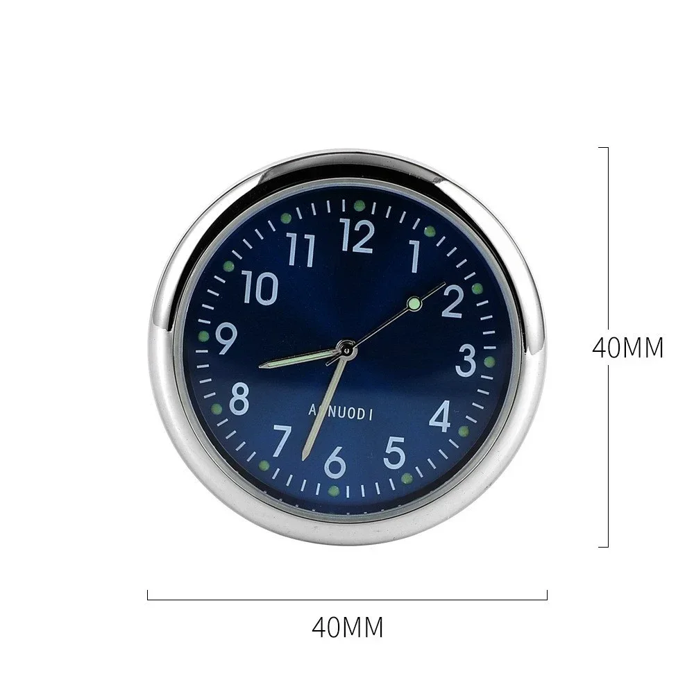Luminous Quartz Analog Car Dashboard Clock Stick-On Decorative Time-Telling Easy-to-Read Night-Vision Compact car clock