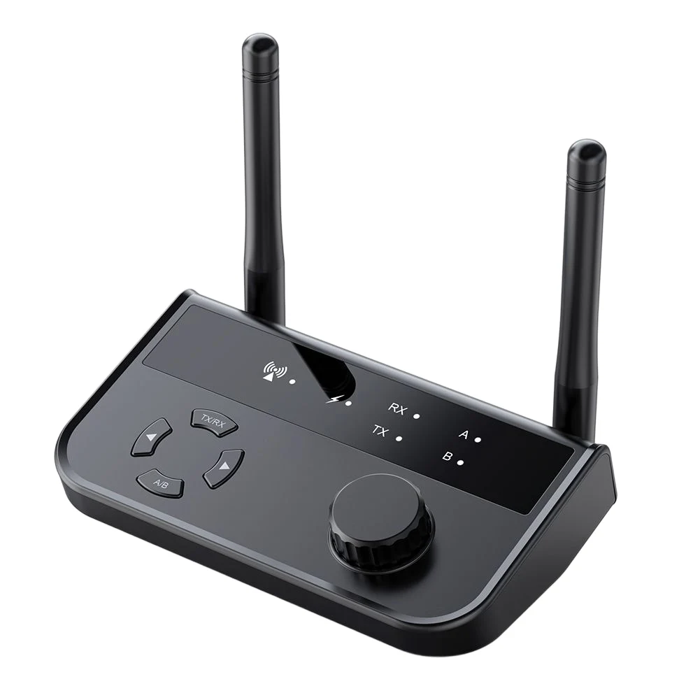 블루투스 호환5.3 스테레오 송신기 어댑터 3.5mm AUX RCA USB 오디오 수신기 프로젝터 스피커용 이어폰 2개 연결